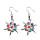 Vogue Women Stainless Steel Chakra Stone Long Drop Earrings